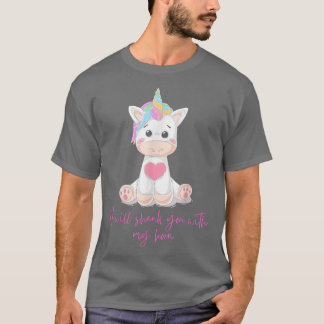 Camiseta Te Golpearé Con Mi Cuerno Divertido De Unicornio