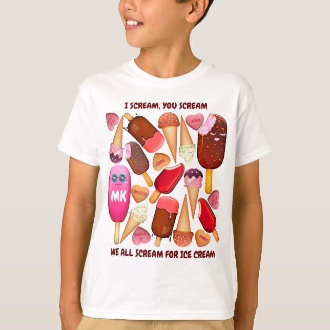 Camiseta Te grito que todos gritamos por el helado (Anverso)
