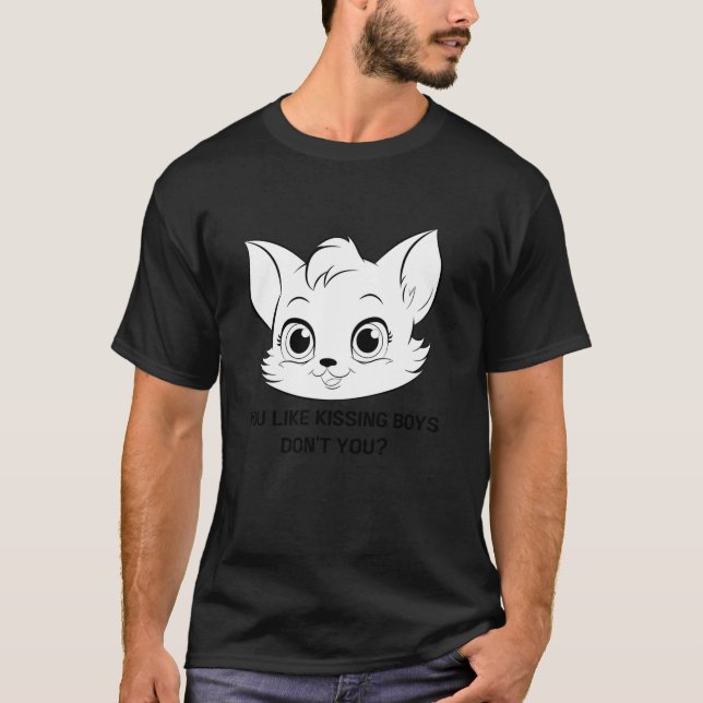Camiseta Te gustan los chicos besándose no eres gracioso me (Anverso)