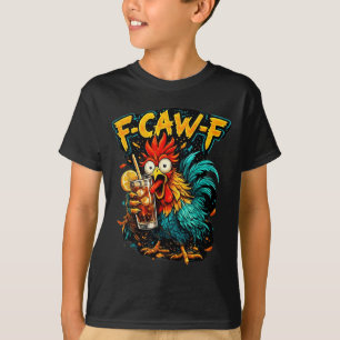 Camiseta Té helado vintage gallo F-Caw-F divertido sarcásti