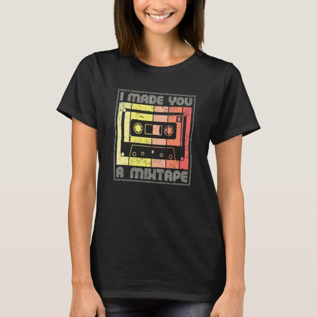 Camiseta Te hice una cinta mixtape Cinta 80 Music Retro (Anverso)