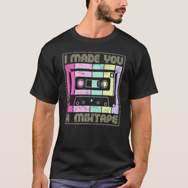 Camiseta Te hice una cinta mixtape Cinta 80 Music Retro (Anverso)