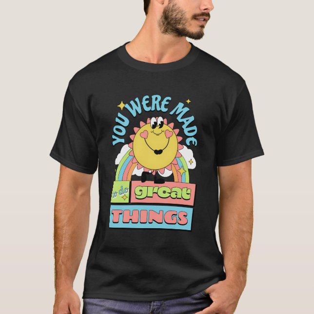 Camiseta Te Hicieron Hacer Grandes Cosas Retro Profesor Par (Anverso)
