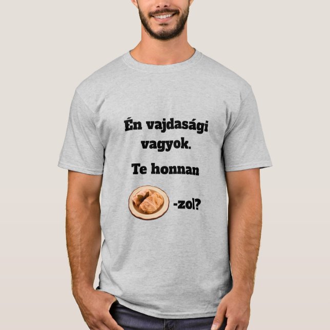 Camiseta Te honnan SZÁRMA-zol? férfi rövid ujjú póló (Anverso)