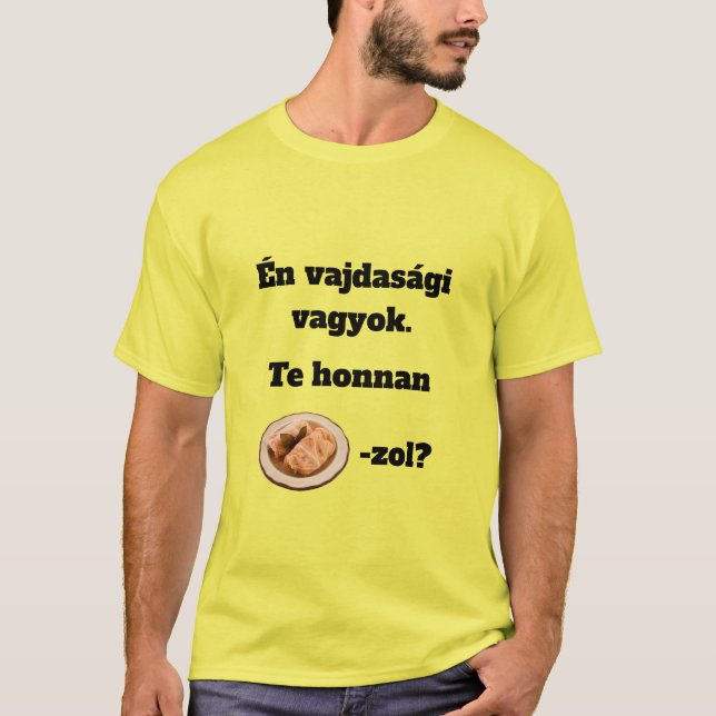 Camiseta Te honnan SZÁRMA-zol? férfi rövid ujjú póló (Anverso)
