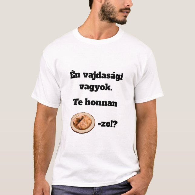 Camiseta Te honnan SZÁRMA-zol? férfi rövid ujjú póló (Anverso)