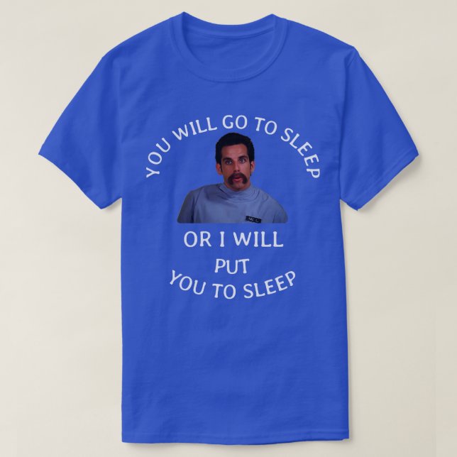 Camiseta Te irás a dormir o te dejaré dormir. (Diseño del anverso)