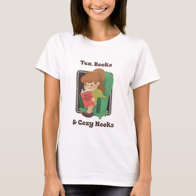 Camiseta Té, Libros y Rincones Acogedores Hogar Estético Ac (Anverso)