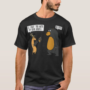 Camiseta Te lucharé con mis manos de oso oh ciervo tee funn