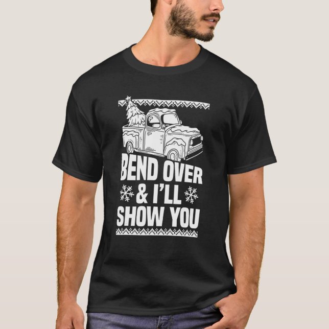 Camiseta Te mostraré a Navidades de parejas divertidas (Anverso)