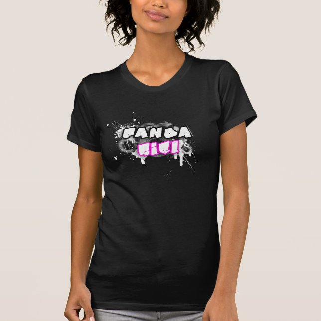 Camiseta Té negro del chica de la panda (Anverso)