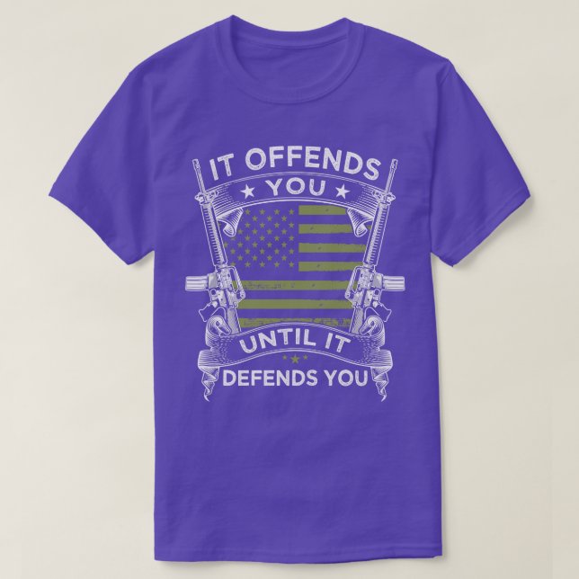 Camiseta Te ofende hasta que te defiende (Diseño del anverso)