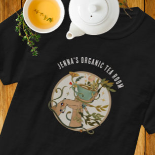 Camiseta Té Orgánico   Taza de Café Diseño Vintage