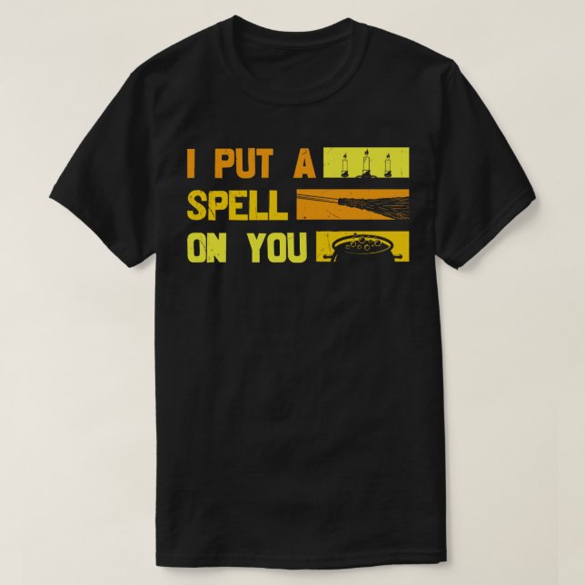 Camiseta Te pongo un hechizo en Halloween (Diseño del anverso)