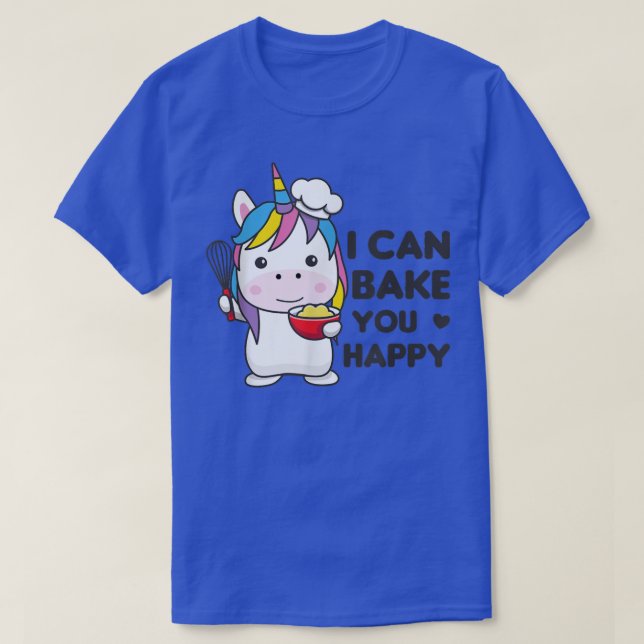 Camiseta Te puedo hacer feliz con Cute Unicornio haciendo C (Diseño del anverso)