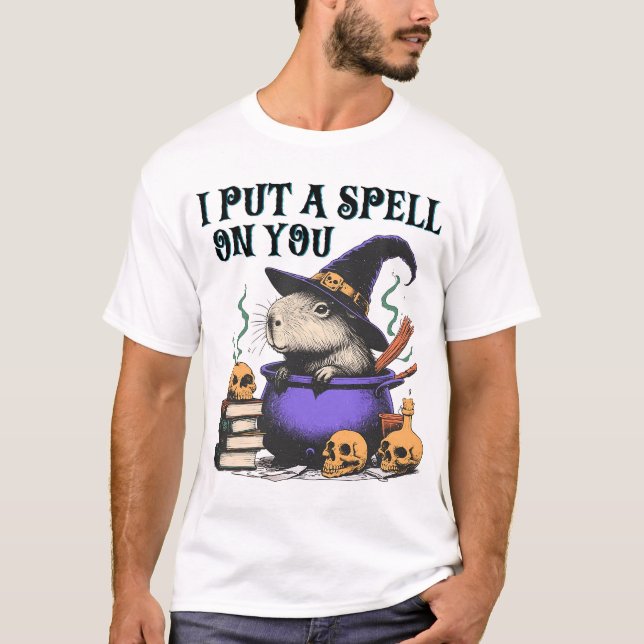 Camiseta Te puse un hechizo en el Capybara Halloween de los (Anverso)