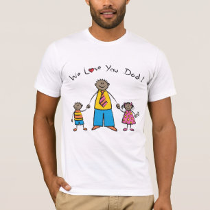 Camiseta Te queremos, papá, familia Personalizado, feliz dí