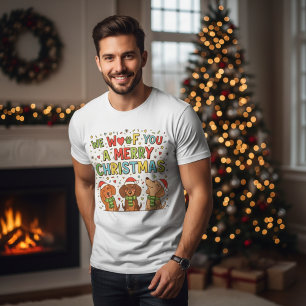 Camiseta Te Queremos Un Feliz Navidad Dachshund