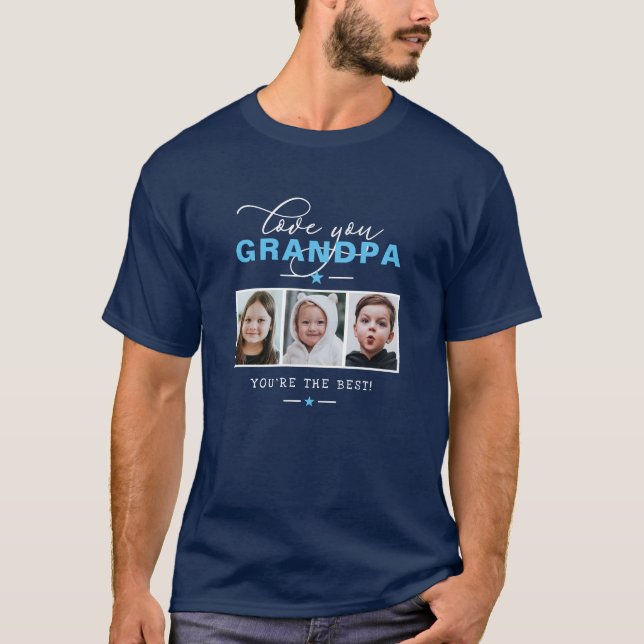Camiseta Te quiero abuelo/Grampa/Otros 3 Personalizados de  (Anverso)
