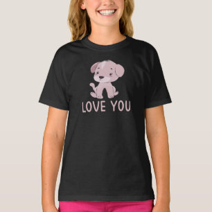 Camiseta Te Quiero, Chica que Ama a los Cachorros