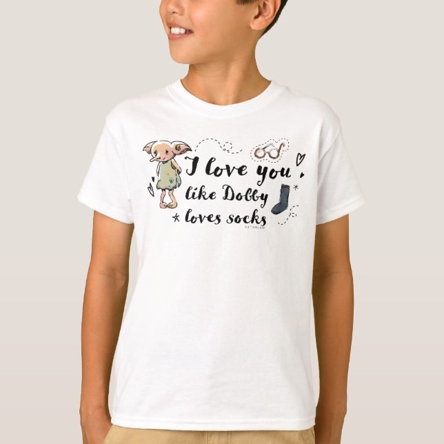 Camiseta Te quiero como Dobby quiere calcetines (Anverso)