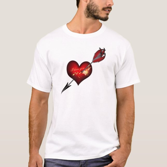 Camiseta Te quiero corazón y flecha (Anverso)