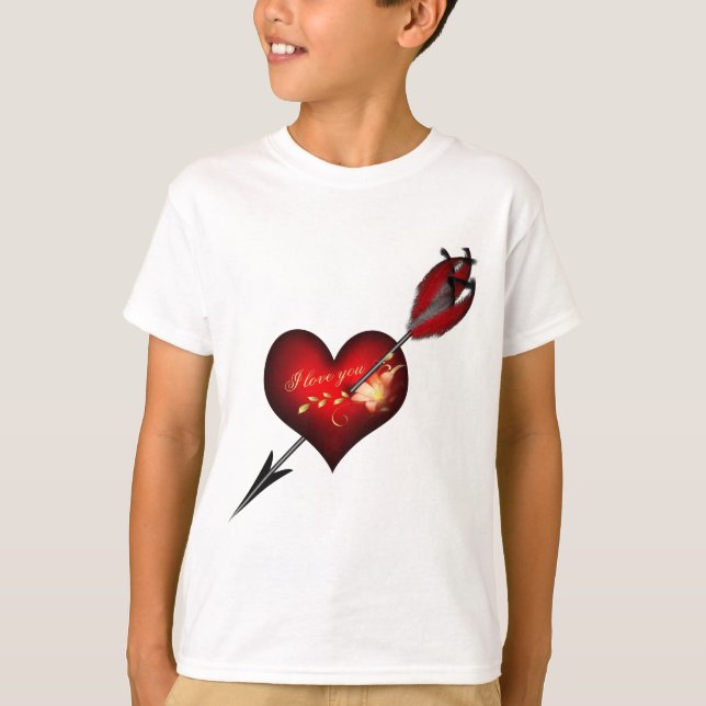 Camiseta Te quiero corazón y flecha (Anverso)