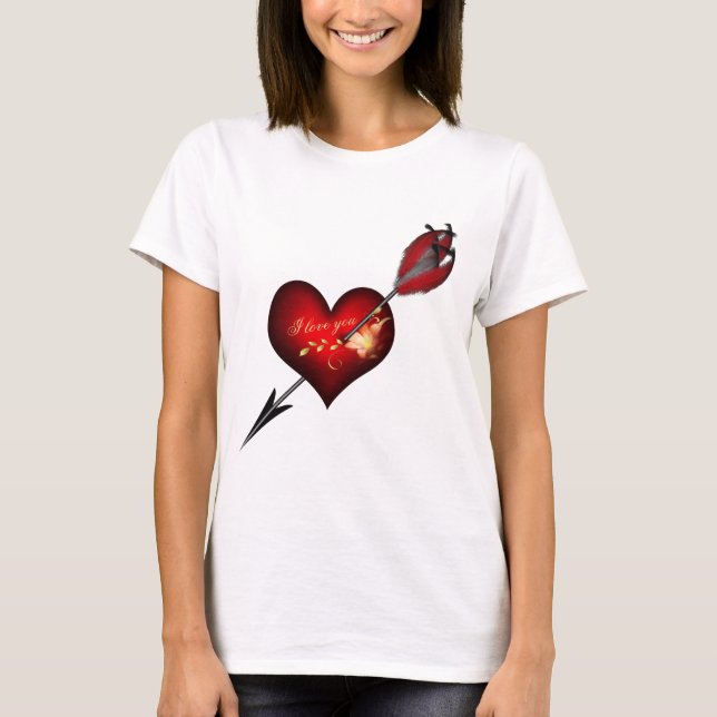 Camiseta Te quiero corazón y flecha (Anverso)