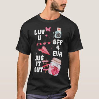 Camiseta Te quiero Día de San Valentín BFF Cute VDay Pajama