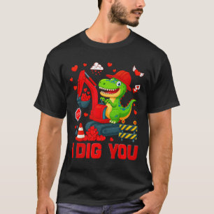 Camiseta Te quiero divertido corazón dinosaurio camión San 