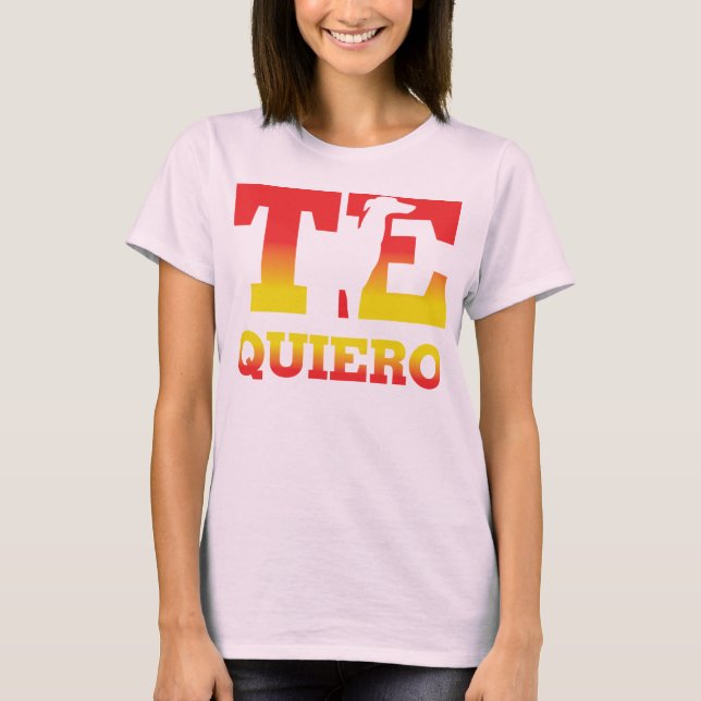 Camiseta TE QUIERO Galgo Español (Anverso)