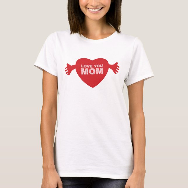 Camiseta Te quiero, mamá, corazón (Anverso)