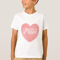 Te quiero mamá de corazón rosado, diseño del día d
