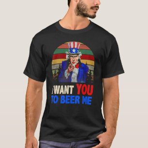 Camiseta Te Quiero Para Cerveza Tío Sam Bandera Americana 4
