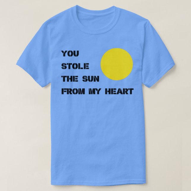 Camiseta Te Robaste El Sol negro (Diseño del anverso)