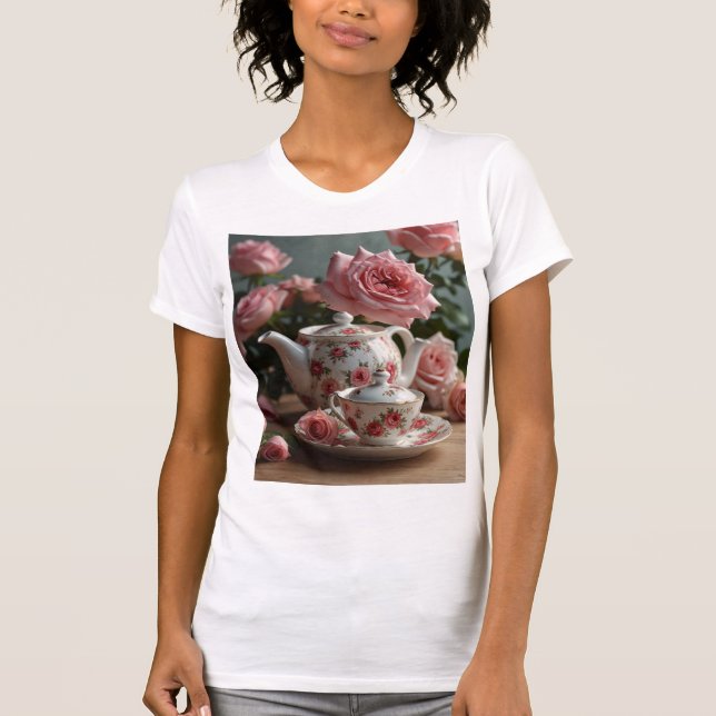 Camiseta Té Rosa de col rosa (Anverso)