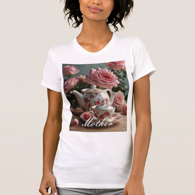 Camiseta Té Rosa de col rosa (Anverso)