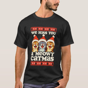 Camiseta Te silbamos una Meowy Catmas Gatos divertidos de N