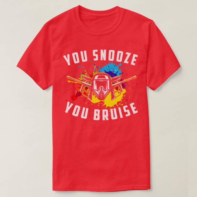 Camiseta Te Snooze Bruise Paintball (Diseño del anverso)