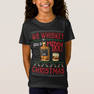 Camiseta Te Susurramos Un Drinki De Vino Funny Feliz Navida