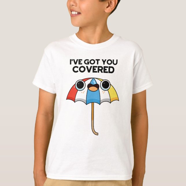 Camiseta Te tengo cubierto un divertido paraguas (Anverso)