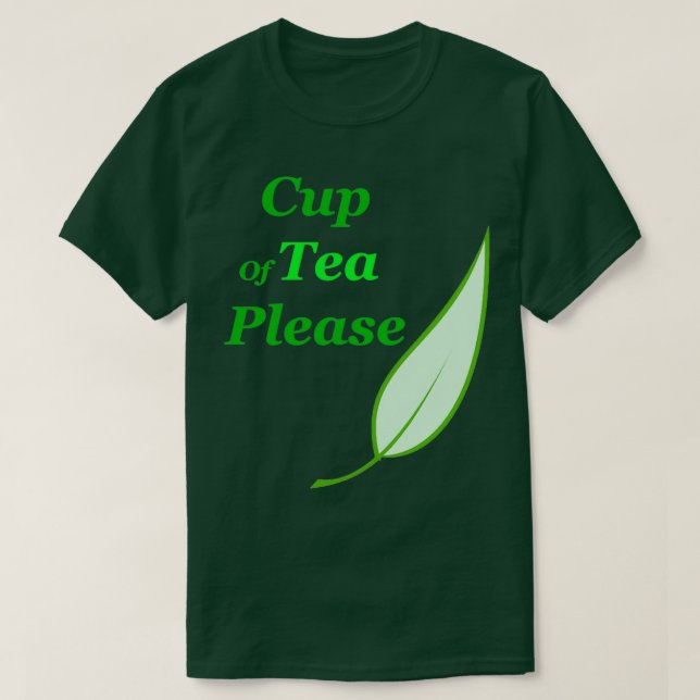 Camiseta Té Time Cup Por Favor (Diseño del anverso)