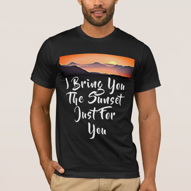 Camiseta Te Traigo El Atardecer Por Ti. Cita de Lover (Anverso)