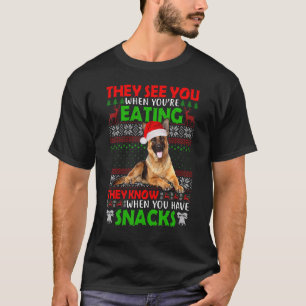 Camiseta Te ven cuando estás comiendo pastor alemán Ug