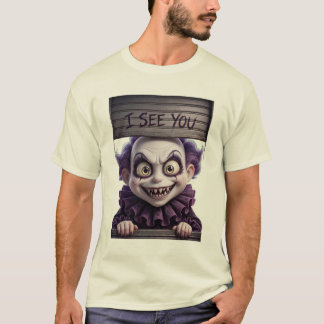 Camiseta Te veo - Payaso espeluznante al estilo de Pixar pa