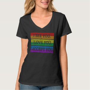 Camiseta Te Veo Que Te Amo Te Acepto Lgbtq Ally Gay P
