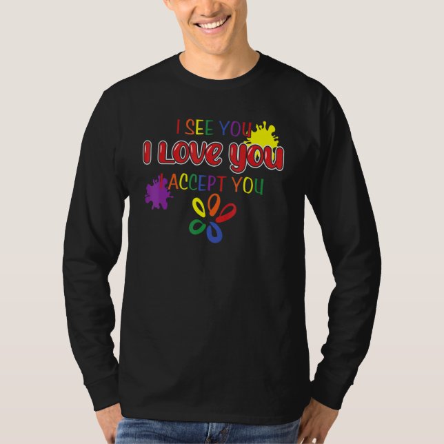 Camiseta Te Veo Te Amo Te Acepto - Lgbt Pride Rai (Anverso)