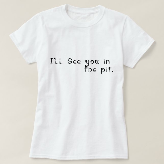 Camiseta Te veré en la roca del punk duro del moshpit (Diseño del anverso)