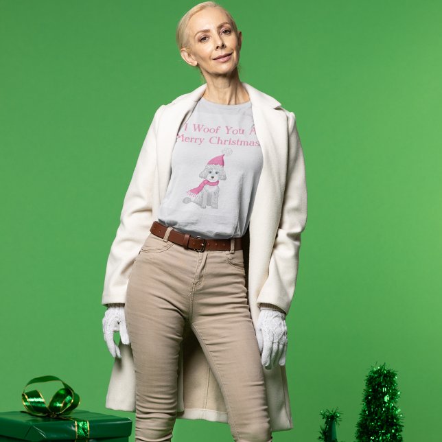 Camiseta Te Wooley un lindo caniche de navidad (Subido por el creador)