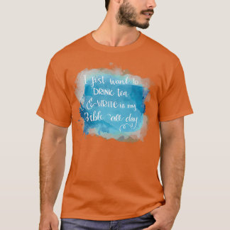 Camiseta té y escritura